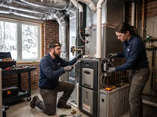 High-Efficiency Furnace Installation